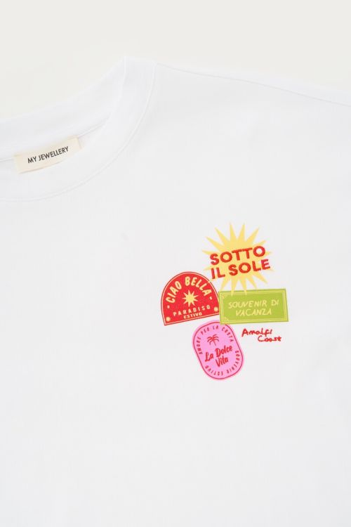 MYBOXY T-Shirt 'Sotto il soleil', weiß