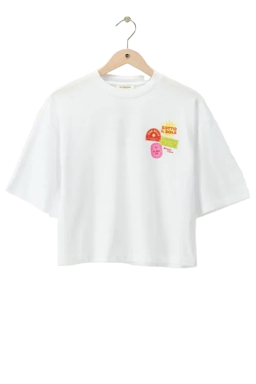 MYBOXY T-Shirt 'Sotto il soleil', weiß