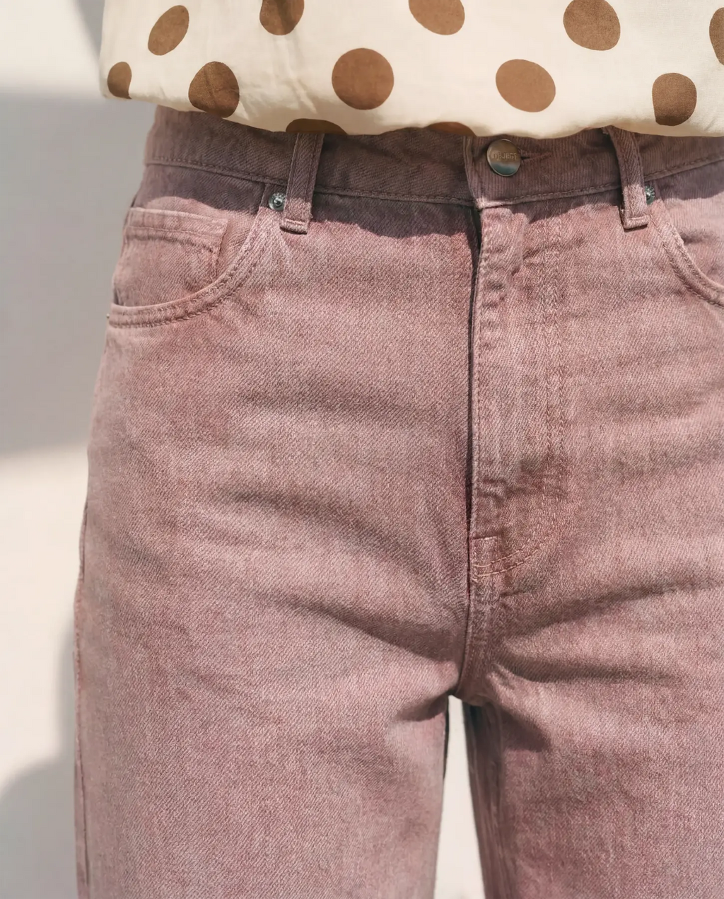 OBJAGGY MW Straigt Jeans, Pale Lilac