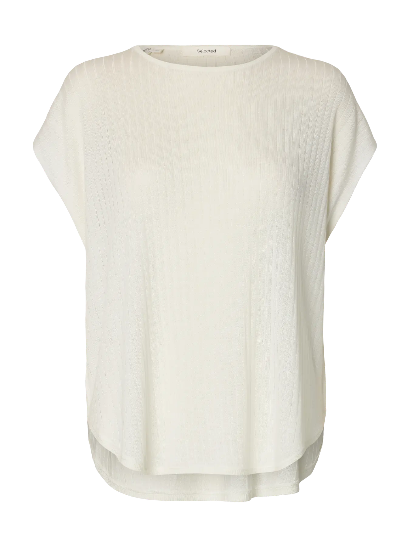 SLFNAJA Knit O-Neck Top, Snow White