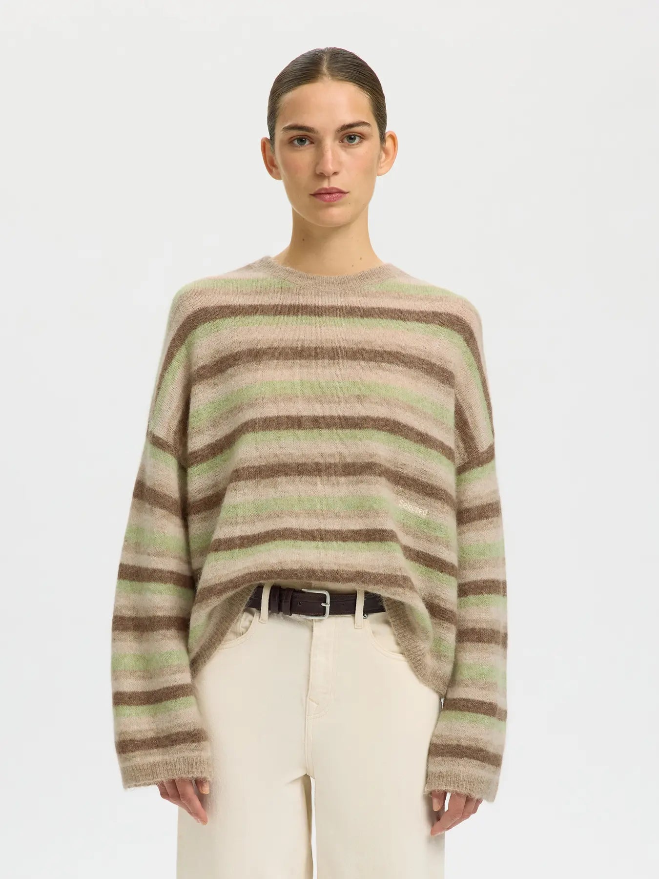 SLFLULU Knit Button O-Neck, pure cashmere
