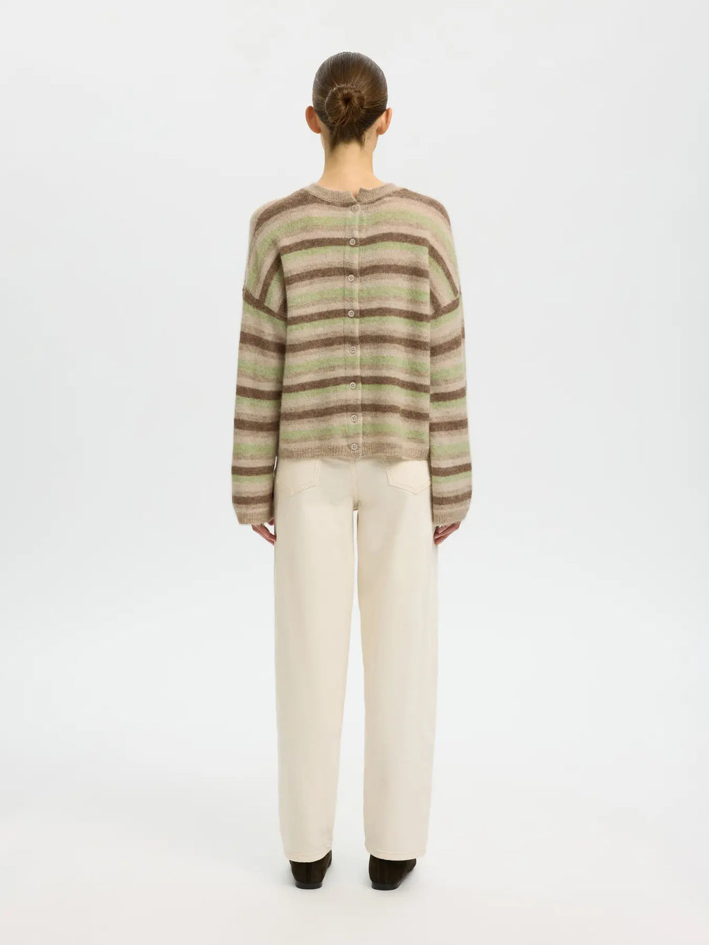 SLFLULU Knit Button O-Neck, pure cashmere