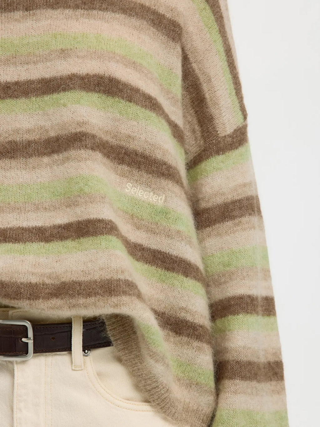 SLFLULU Knit Button O-Neck, pure cashmere