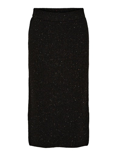 SLFANNALISA Slit Knit Skirt, black