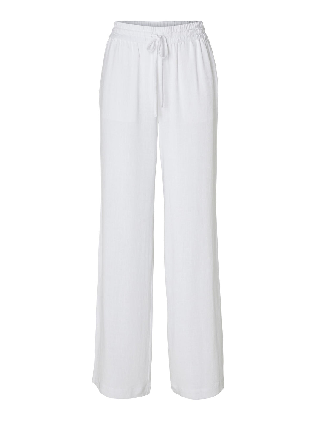 SLFVIVA-GULIA Linen Pants, bright white