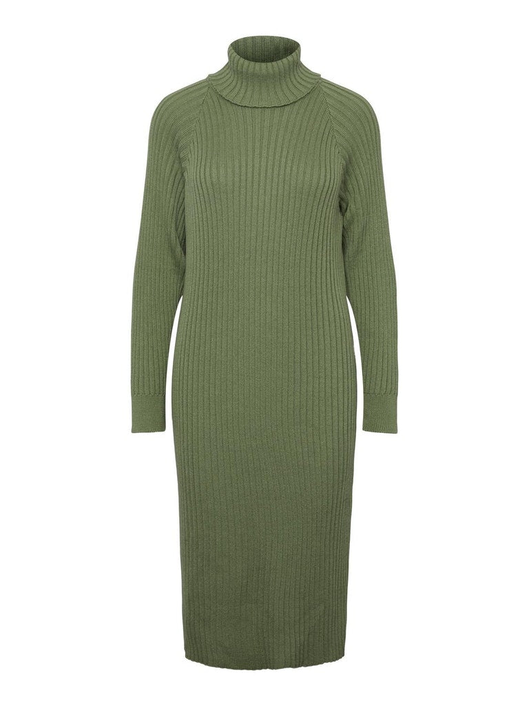 YASMAVI Knit Rollneck Dress, loden frost